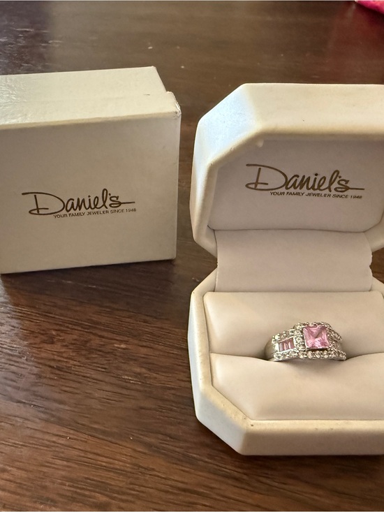 Jewelry - Pink Sapphire Accent Silver Ring